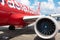 Bangkok, Thailand - November 20: AIR ASIA Airline low-cost flight from Donmuang international airport to Chiangmai parking.