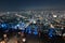 Bangkok, Thailand - November 21, 2018 : People with night 360 degree panoramic views on 78th floor at King Power Mahanakhon buildi