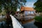 Bangkok,Thailand, Oct,31.2011:flood protection line of the catastrophic storm