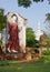 BANGKOK, THAILAND - OCTOBER 30, 2013: Ancient Siam park, Buddha Image of Dvaravati Period