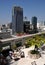 Bangkok, Thailand: Rooftop Sunbathers and Skyline