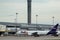 BANGKOK THAILAND - SEP25,2017 : fedex cargo plane loading business belonging in suvarnbhumi cargo airport terminal