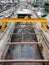 Bangkok, Thailand - September 29, 2018: The car tunnel under construction with machinery supports for alleviate traffic problems