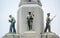 BANGKOK, THAILAND.- The statues honour the army, navy and air force at Victory Monument,is a military monument.