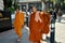 Bangkok, Thailand: Three Buddhist Monks