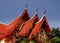 Bangkok, Thailand: Wat Woramhawiharn Roofs