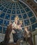 BANGKOK, THAILAND â€“ 16 JULY 2019: Mary, Jesus, St. Catherine and St. Dominic statue inside Holy Rosary Church, Bangkok, Thailand