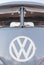 Bangkok, Thailand â€“February 11, 2017: Grungy and classic radiator bonnet Volkswagen van the popular German car manufacture.