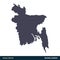 Bangladesh - Asia Countries Map Icon Vector Logo Template Illustration Design. Vector EPS 10.