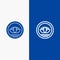 Bangladesh, Bangladeshi, Coin, Coins Line and Glyph Solid icon Blue banner Line and Glyph Solid icon Blue banner