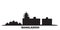 Bangladesh, Chittagong city skyline isolated vector illustration. Bangladesh, Chittagong travel black cityscape