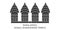Bangladesh, Dhaka, Dhakeshwari Temple travel landmark vector illustration