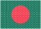 Bangladesh flag on brick wall background, Vector Illustration