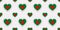 Bangladesh flag seamless pattern. Vector Bengali stickers. Love hearts symbols. Texture for language courses, sports pages, travel