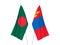 Bangladesh and Mongolia flags