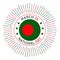 Bangladesh national day badge.
