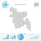 Bangladesh People Icon Map. Stylized Vector Silhouette of Bangladesh. Population Growth and Aging Infographics