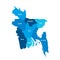 Bangladesh political map of administrative divisions