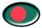 Bangladesh - round country flag with an edge