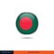 Bangladesh round flag vector design.