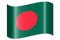 Bangladesh - waving country flag, shadow