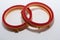 Bangle golden red colour gold jewellery new  design artifact on white background