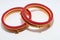 Bangle golden red colour gold jewellery new  design artifact on white background