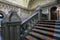 Bangor, Wales, United Kingdom - August 17, 2019, Penrhyn Castle interiors with stairway