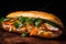 Banh Mi - Delicious Vietnamese Sandwich with Vibrant Ingredients