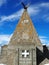 Banja Koviljaca, Loznica, Serbia 10.01.2022 Crni vrh is the highest peak of Guchevo mountain. A monument and ossuary to
