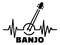 Banjo heartbeat pulse icon