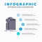 bank, banking, building, federal, government Infographics Template for Website and Presentation. GLyph Gray icon with Blue