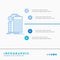 bank, banking, building, federal, government Infographics Template for Website and Presentation. Line Blue icon infographic style