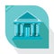 Bank blue icon building business market money office