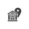 Bank branch vector icon