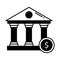 Bank building Half Glyph Style vector icon which can easily modify or edit