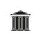 Bank building icon - government illustration