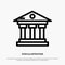 Bank, Building, Money, Service Vector Line Icon