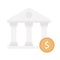 Bank buildingflat vector icon which can easily modify or edit