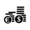 Bank, business, coin columns, dollar, euro, money, stacks icon. Black vector