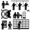 Bank Business Finance Worker Pictogram