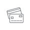 Bank card thin line icon. Linear vector symbol