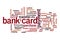 Bank card word cloud concept