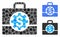 Bank career options Mosaic Icon of Round Dots