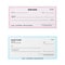 Bank check. Blank cheque checkbook with guilloche pattern and watermark. Unfilled payment paper template. Banking coupon