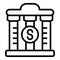 Bank collateral icon outline vector. Loan marketing