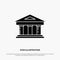 Bank, Courthouse, Finance, Finance, Building solid Glyph Icon vector