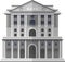 Bank of England London. Vector Isolated Illustration