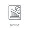 Bank of England\'s inflation report linear icon. Modern outline B