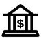 Bank, finance bold line vector icon which can easily modify or edit